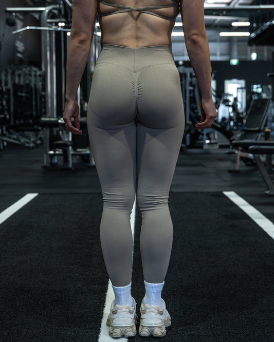 CTP “ELECTRA” SEAMLESS SCRUNCH LEGGINGS IN SAND