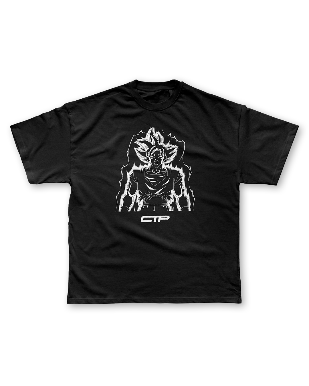 GOKU "SAIYAN" OVERSIZED TEE IN BLACK