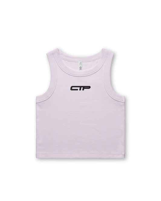 RIB CROP TANK IN ORCHID MIST