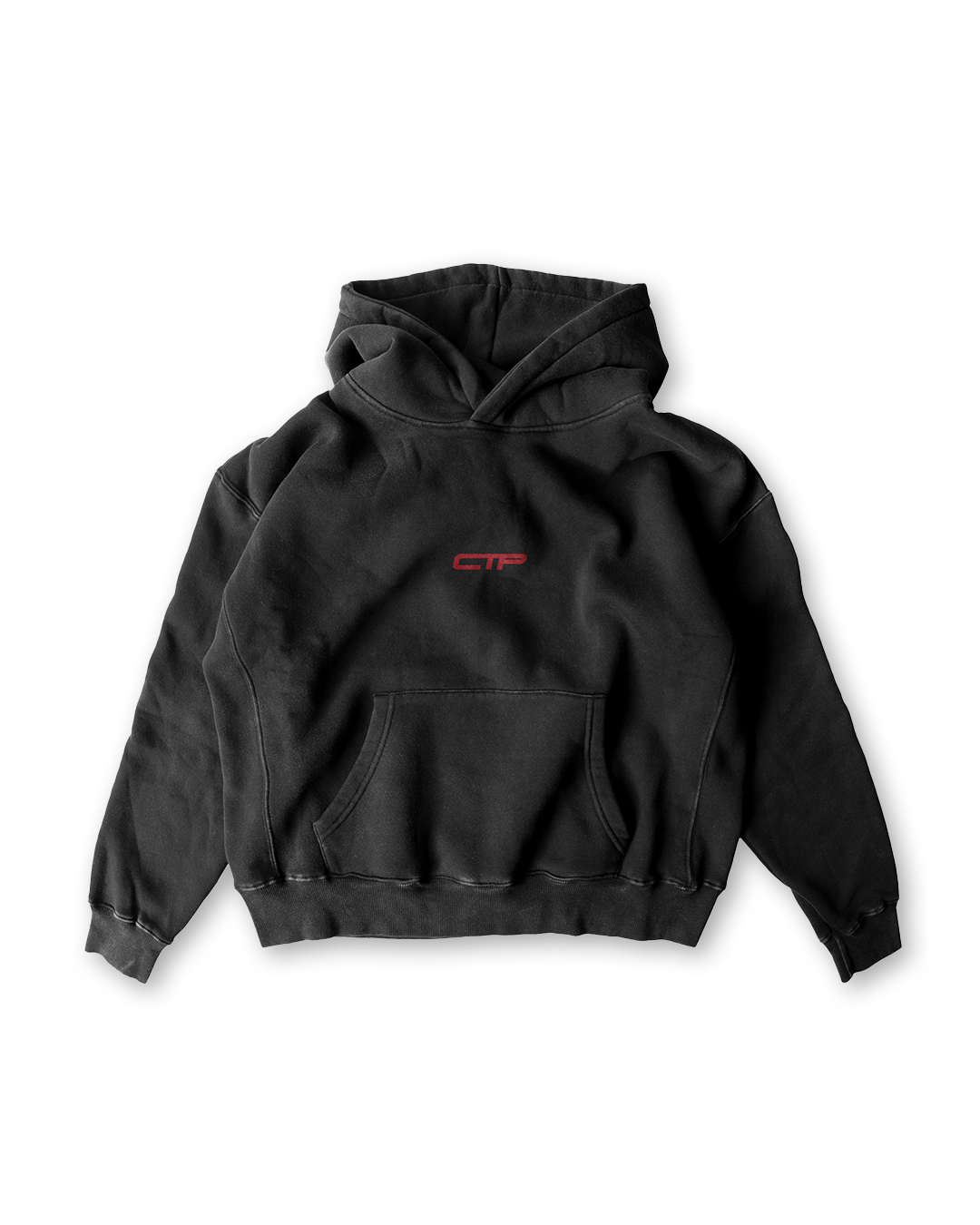 iCON "RED" HEAVY HOODIE IN BLACK