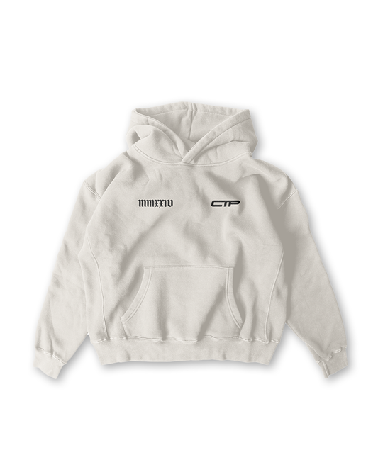 MMXXIV EMBROIDERED HOODIE IN DESERT SAND
