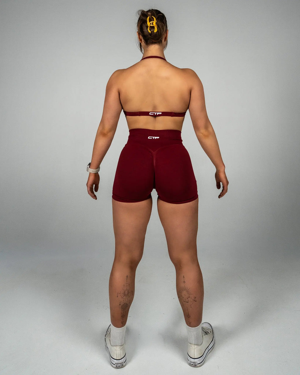 CTP “VEGA” SEAMLESS TWIST BRA IN CRIMSON COVERTHEPUMP