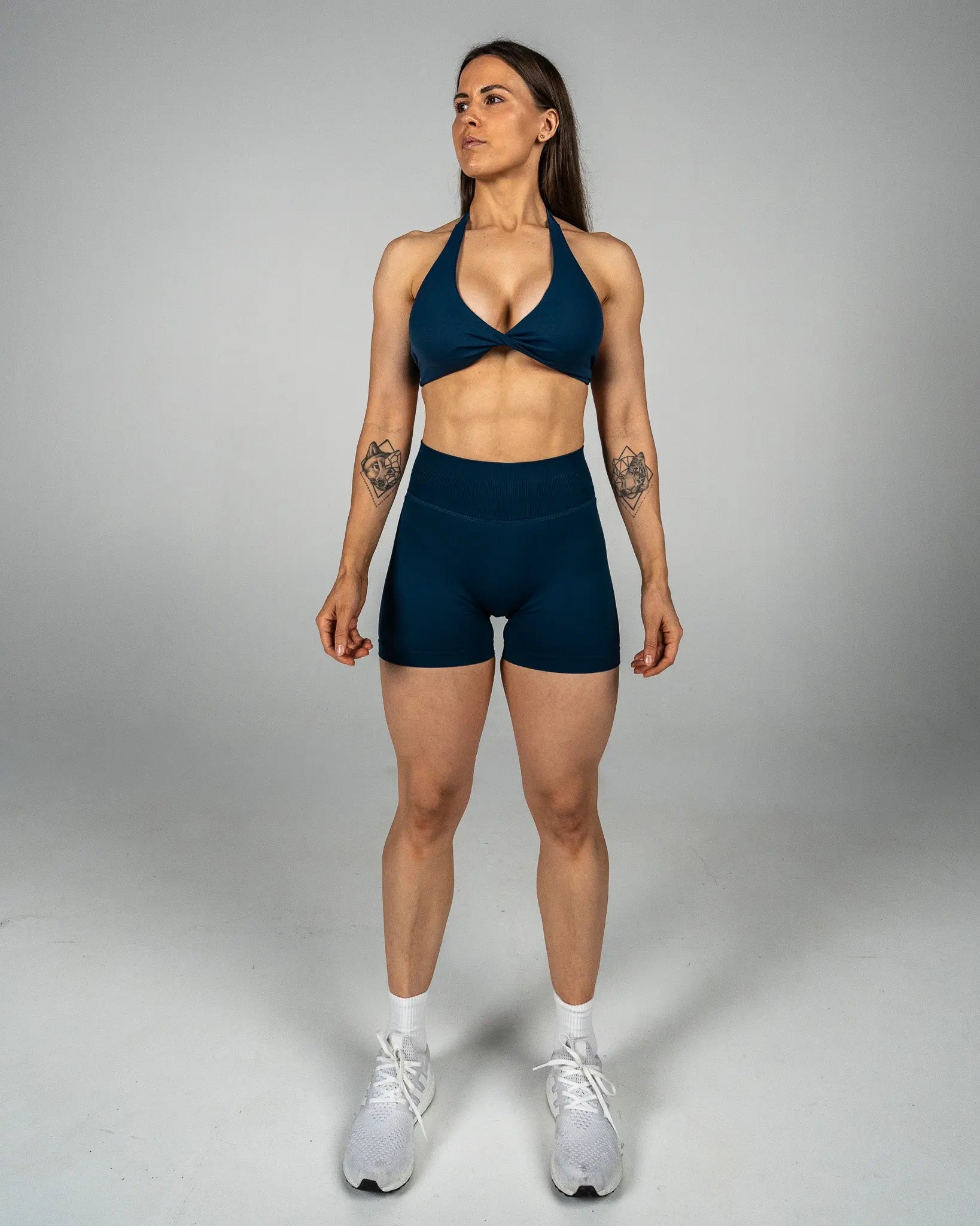 CTP “VEGA” SEAMLESS SCRUNCH SHORTS IN SAPPHIRE COVERTHEPUMP