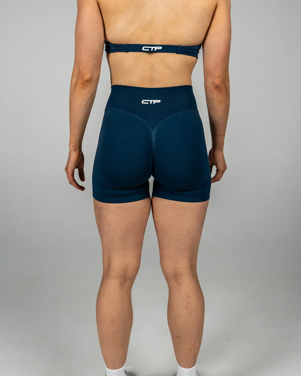 CTP “VEGA” SEAMLESS SCRUNCH SHORTS IN SAPPHIRE COVERTHEPUMP