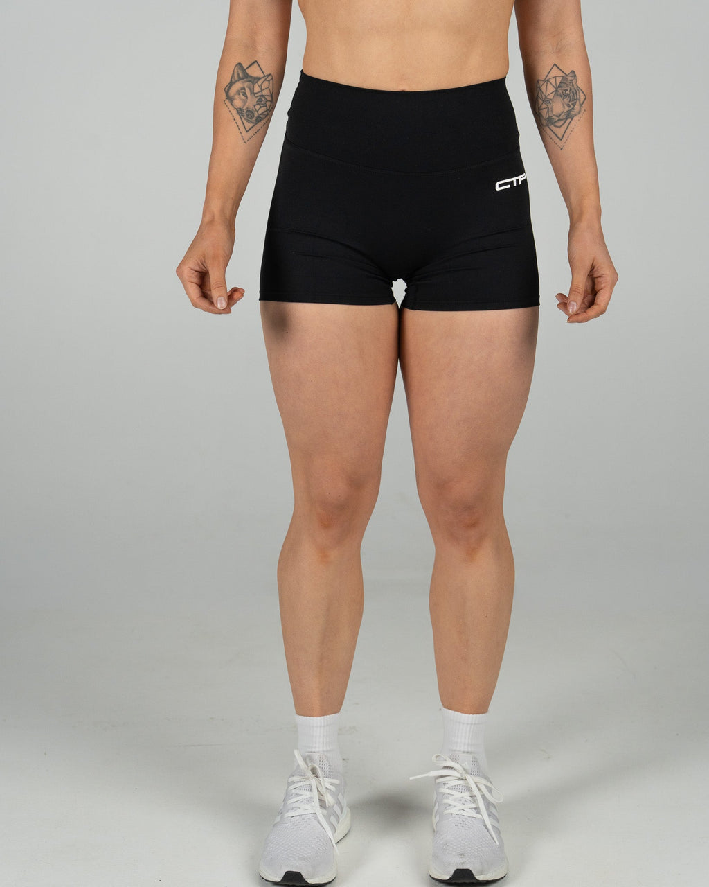 CTP “NOVA” SCRUNCH SHORTS IN RAVEN COVERTHEPUMP