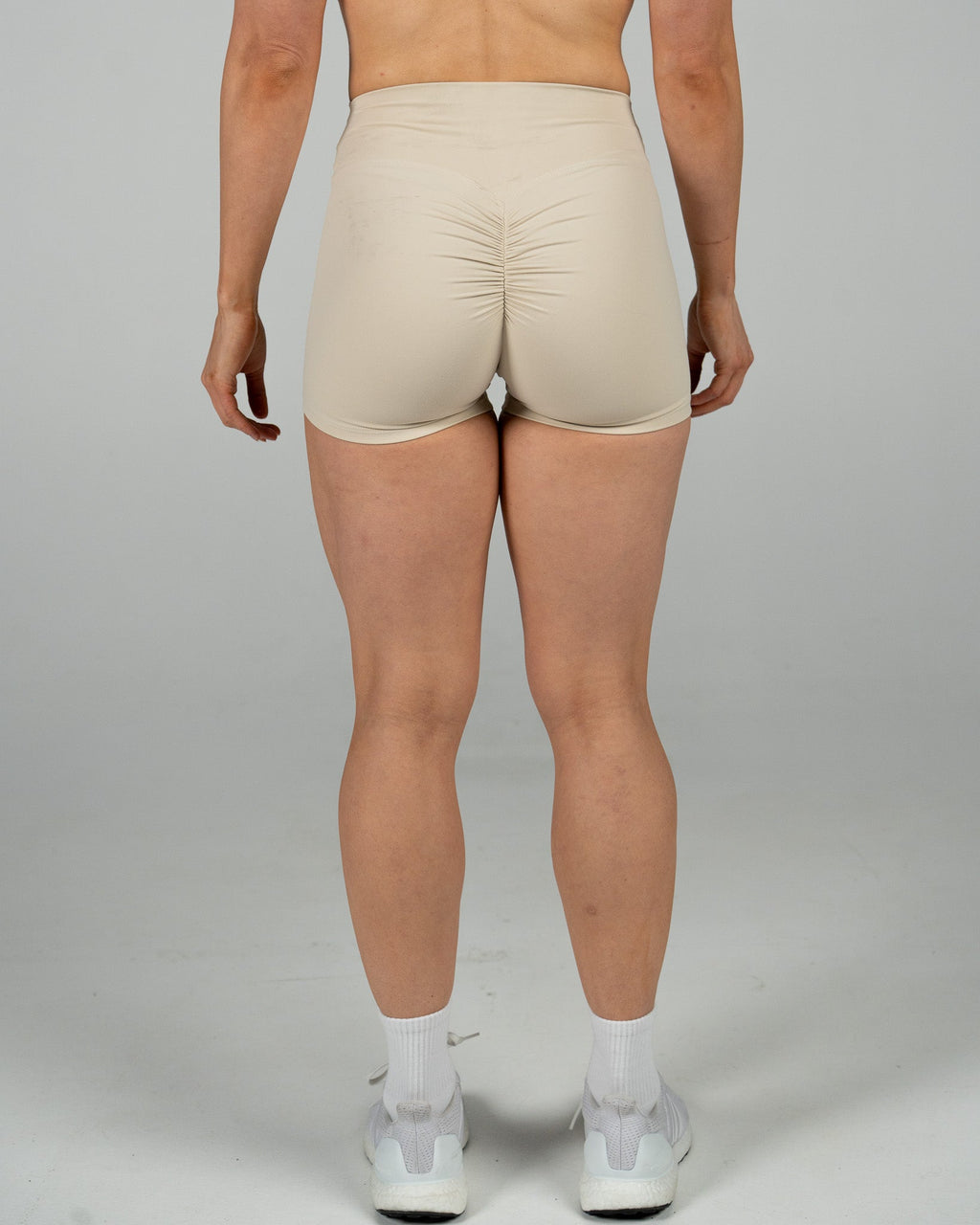 CTP “NOVA” SCRUNCH SHORTS IN VANILLA COVERTHEPUMP
