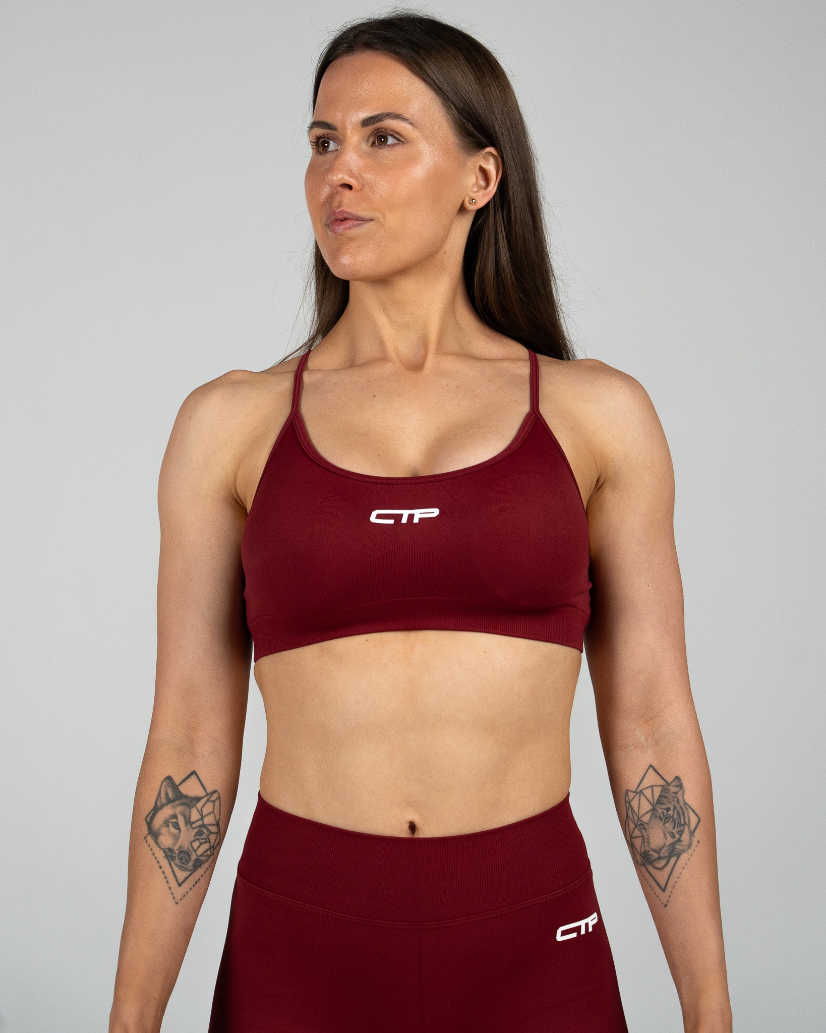 CTP “ELECTRA” SEAMLESS SPORTS BRA IN CRIMSON