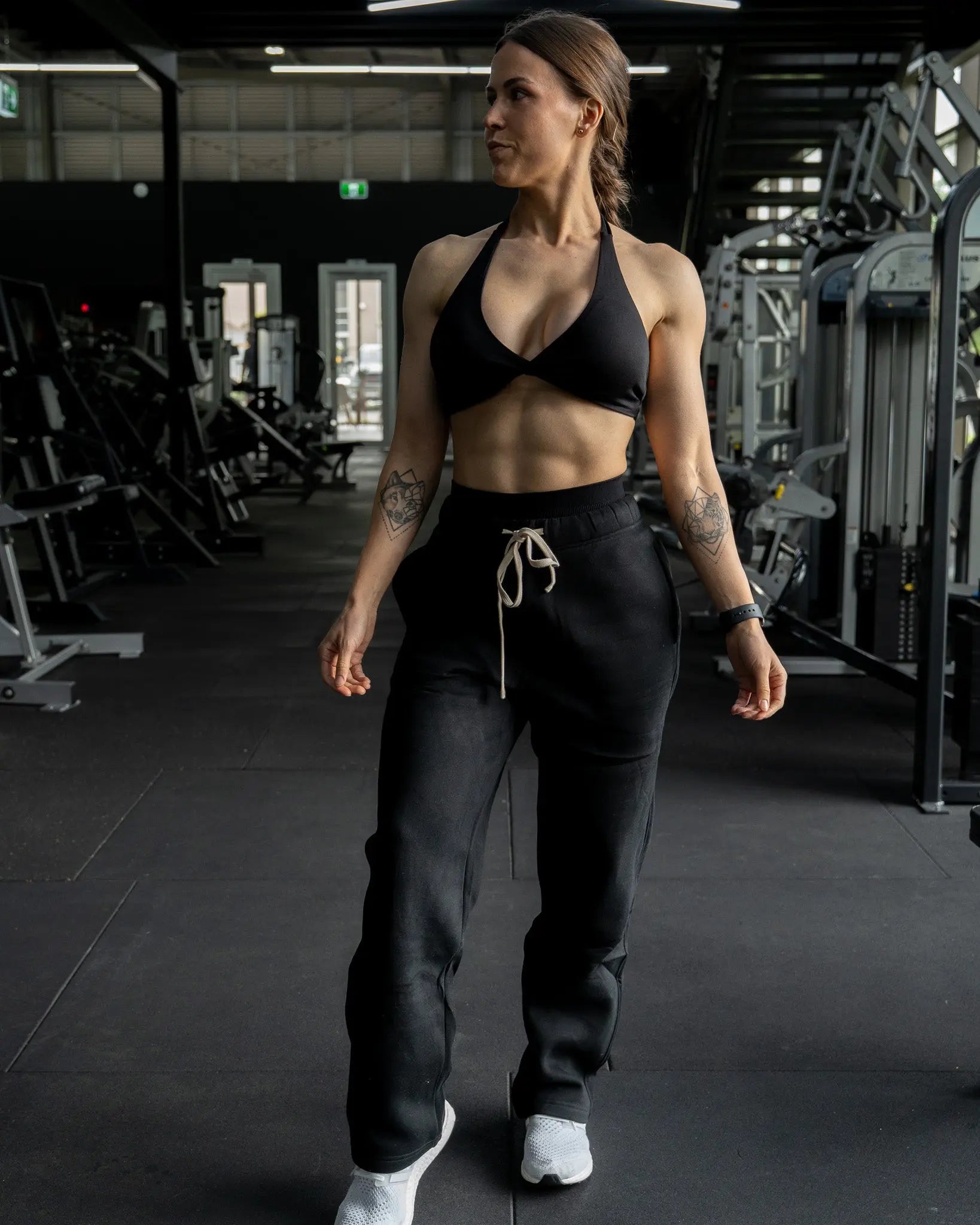 Recover Wide Leg Sweatpants In Midnight Black COVERTHEPUMP
