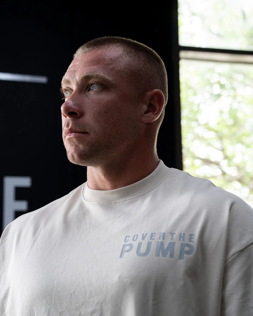 UNCROWNED OVERSIZED TEE IN SAND COVERTHEPUMP