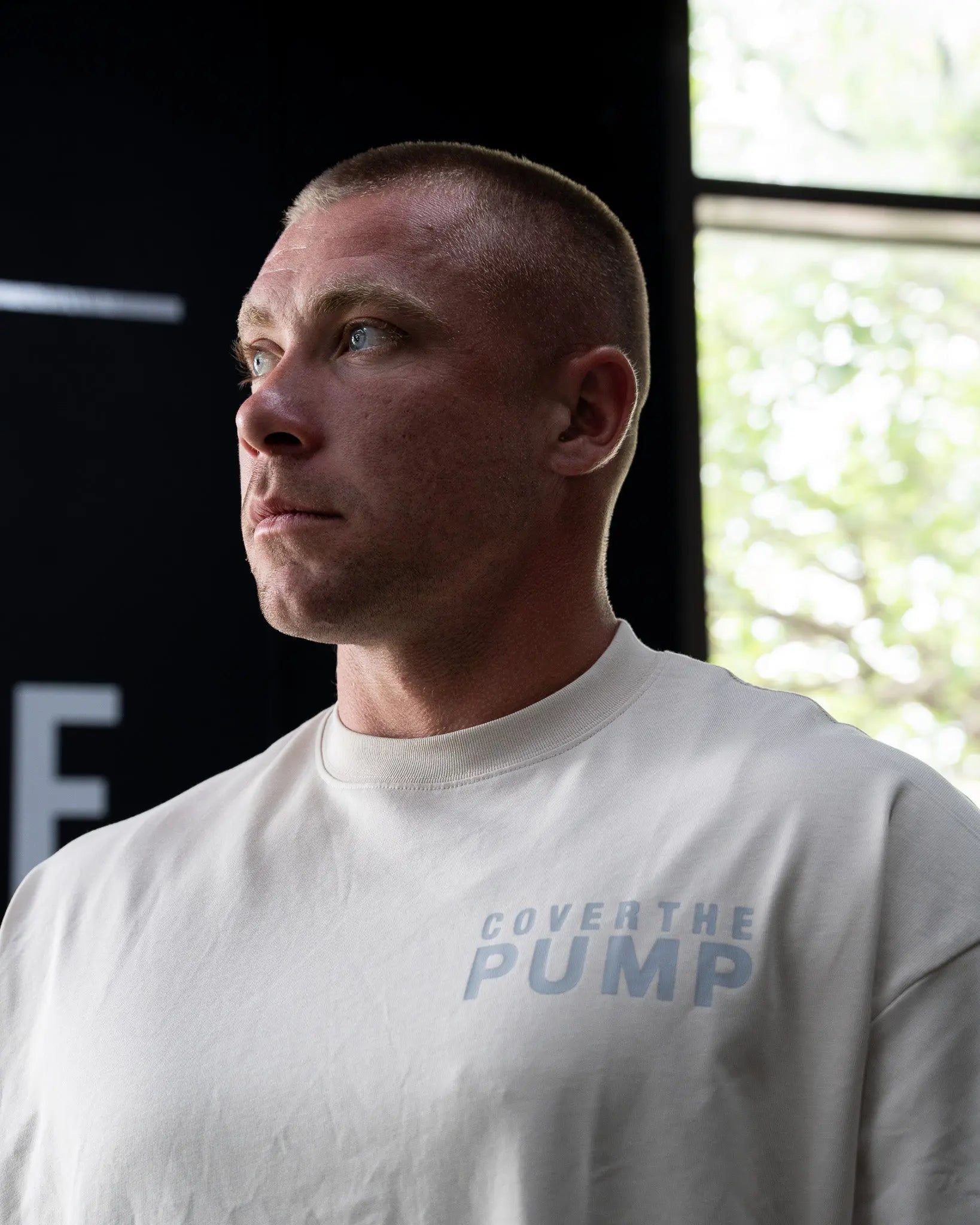 UNCROWNED OVERSIZED TEE IN SAND COVERTHEPUMP