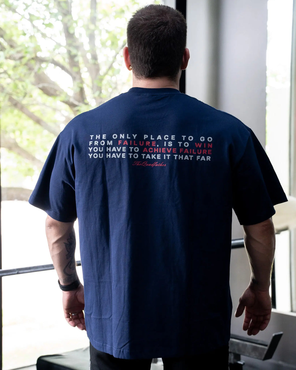 QUADFATHER OVERSIZED TEE IN SAPPHIRE COVERTHEPUMP