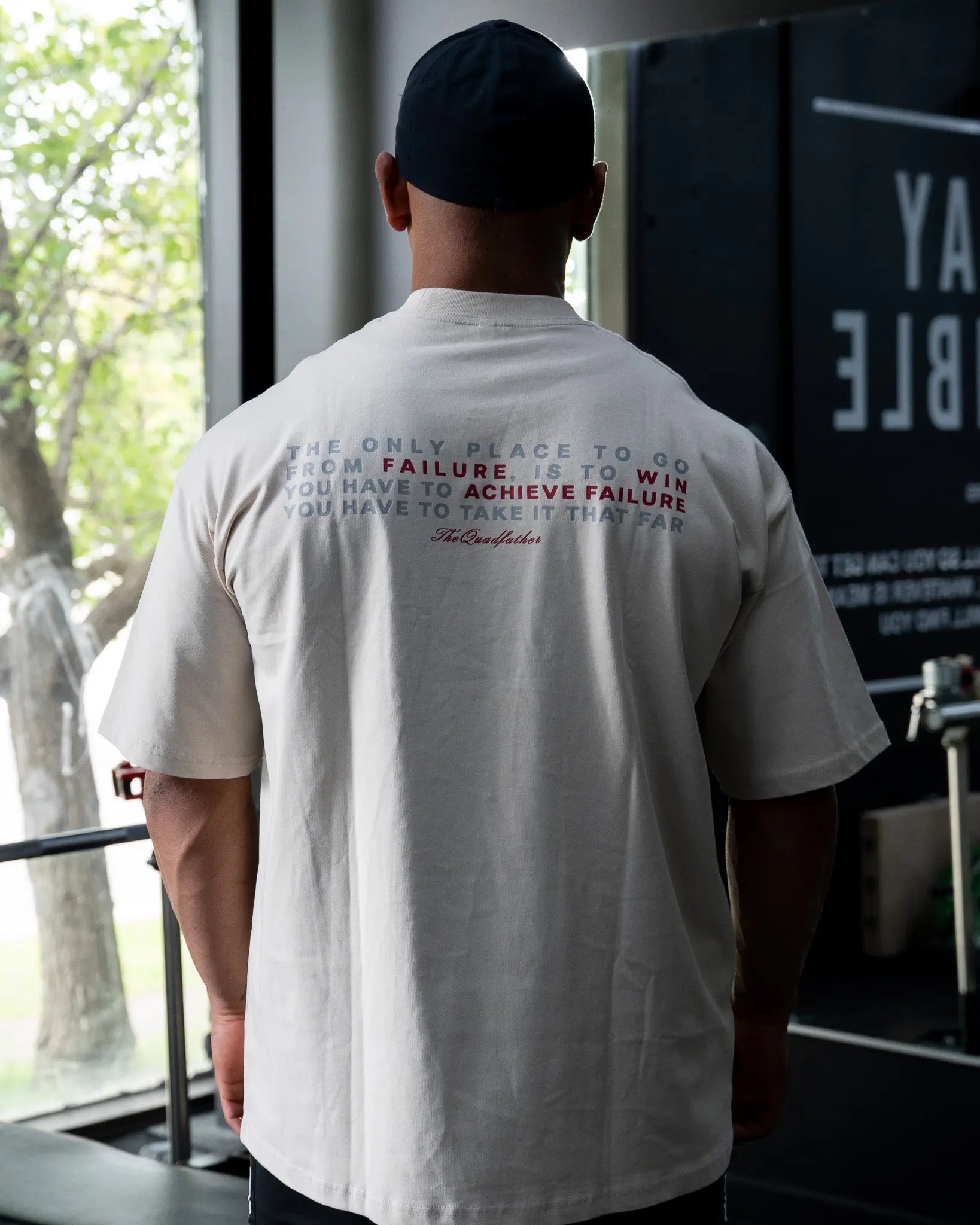 QUADFATHER OVERSIZED TEE IN SAND COVERTHEPUMP