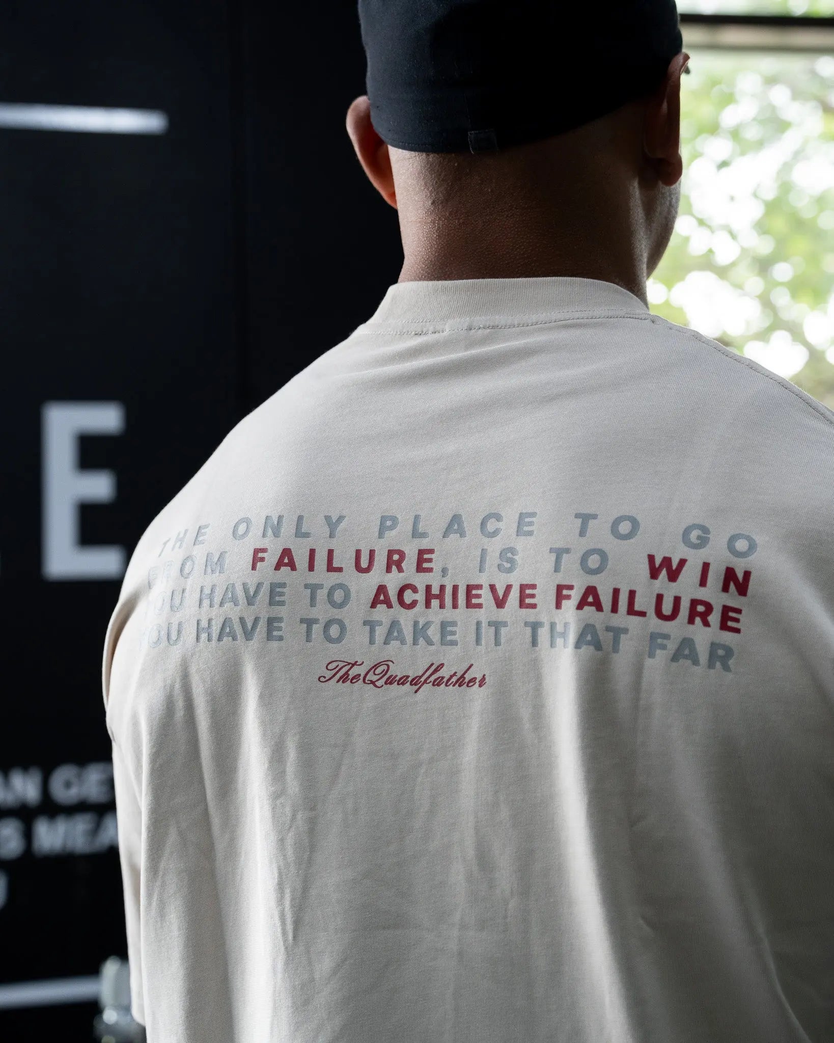 QUADFATHER OVERSIZED TEE IN SAND COVERTHEPUMP