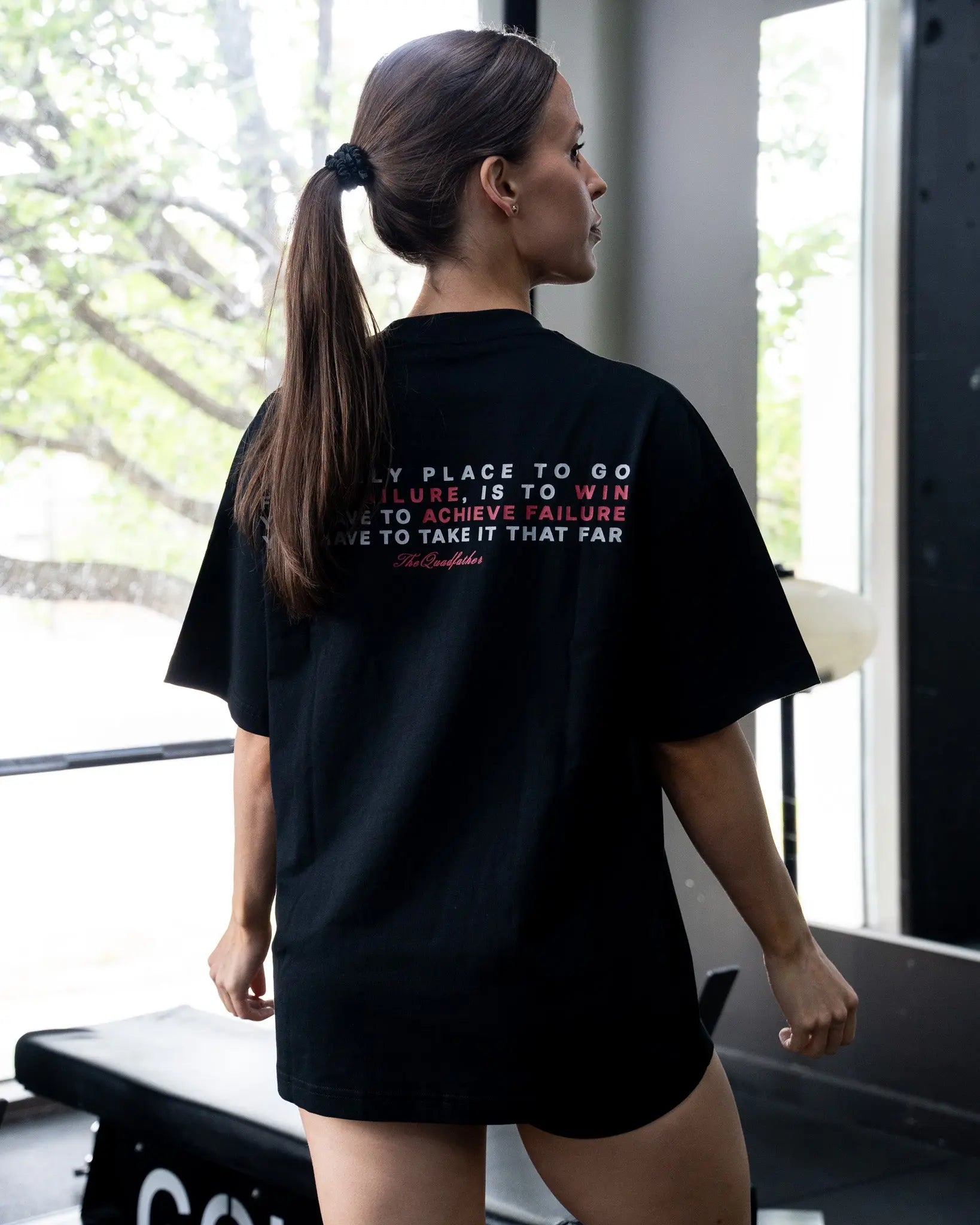 QUADFATHER OVERSIZED TEE IN MIDNIGHT BLACK COVERTHEPUMP