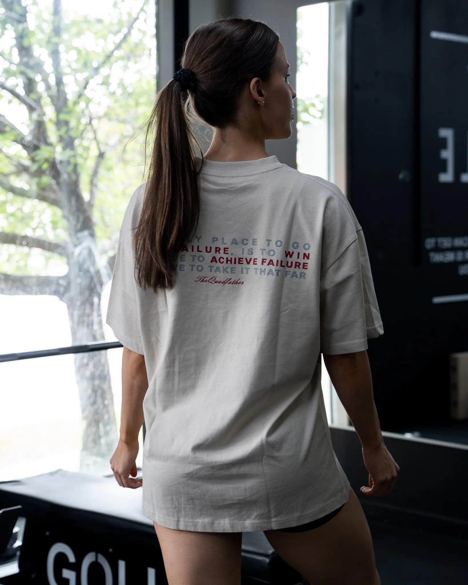 QUADFATHER OVERSIZED TEE IN SAND COVERTHEPUMP