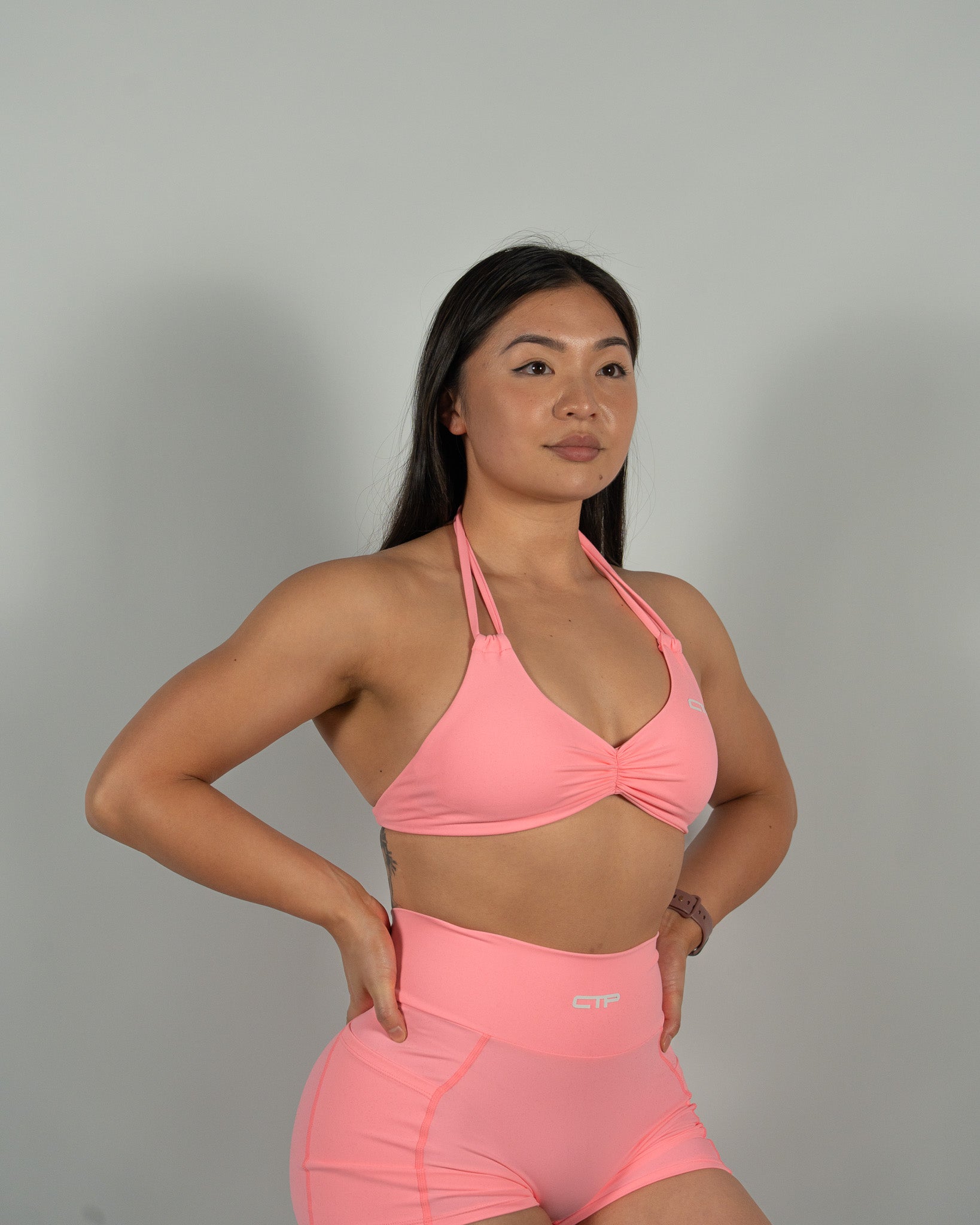 CTP “ASTRA” SPORTS BRA IN NEON PINK COVERTHEPUMP