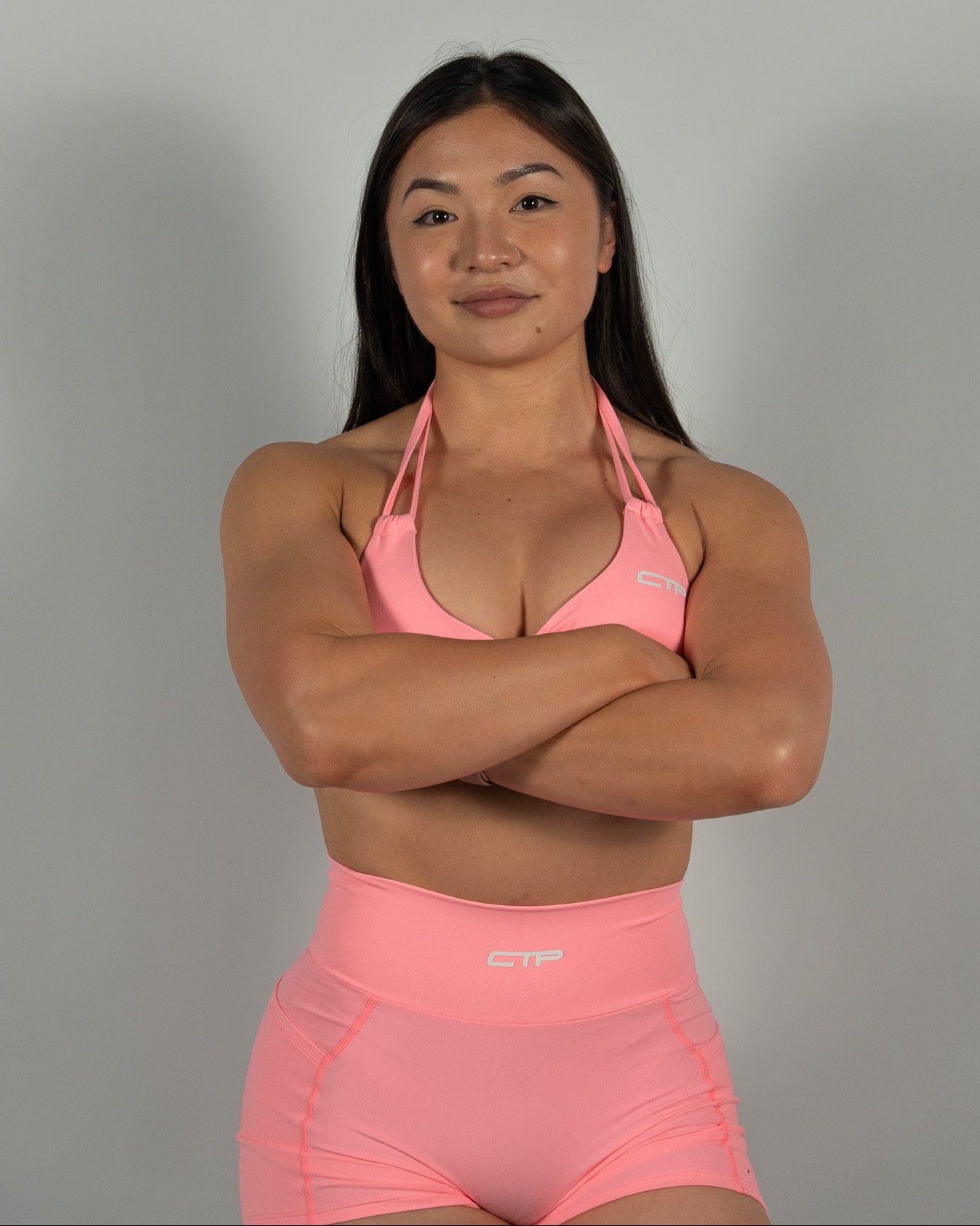 CTP “ASTRA” SPORTS BRA IN NEON PINK COVERTHEPUMP