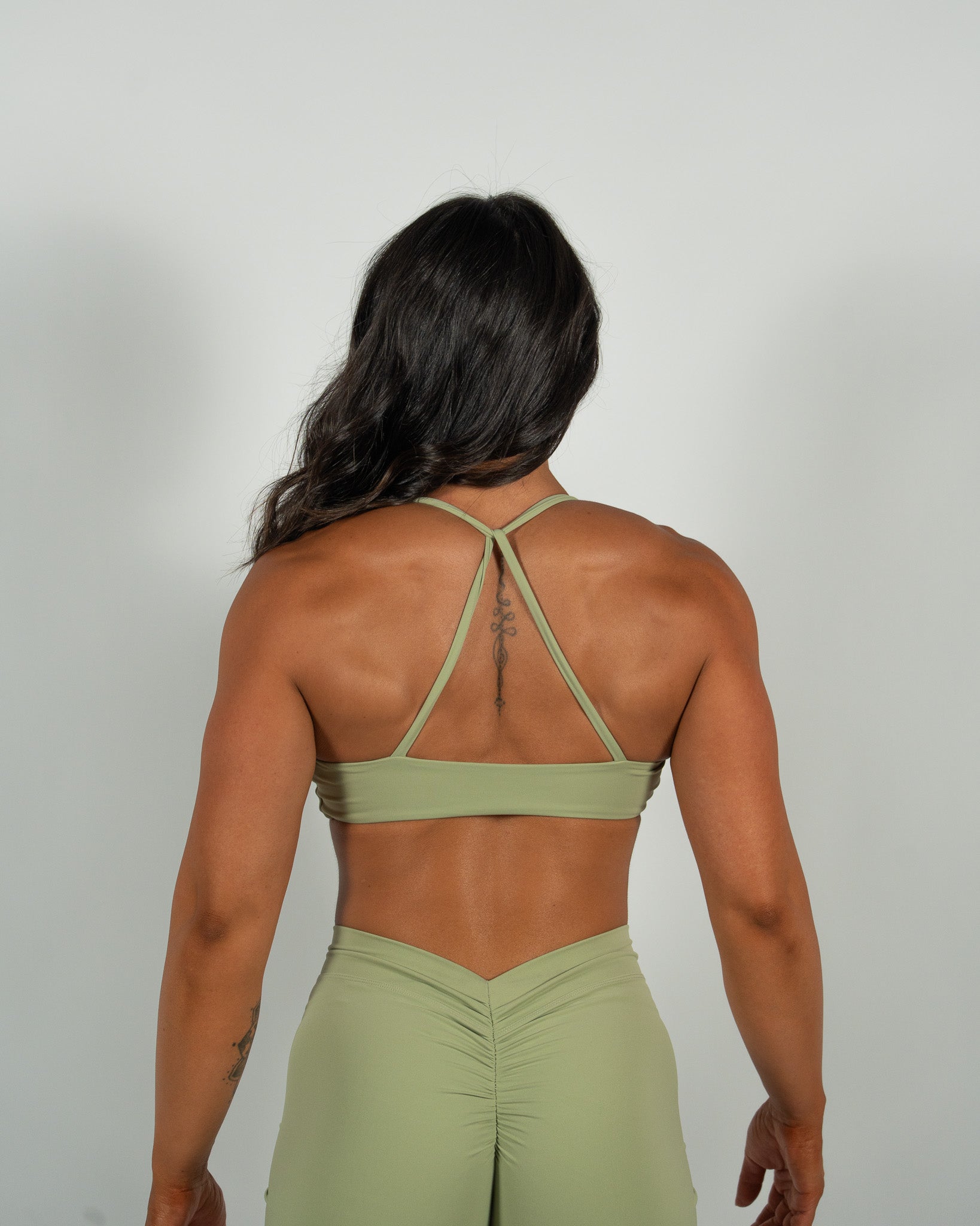CTP “ELEVATE” SPORTS BRA IN MATCHA COVERTHEPUMP