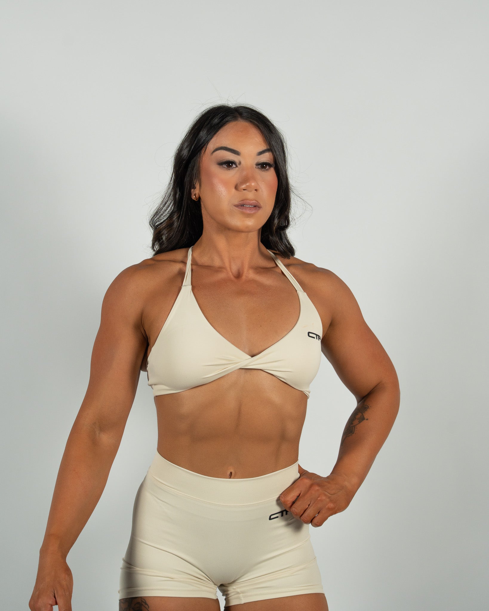 CTP “ELEVATE” SPORTS BRA IN CREAM COVERTHEPUMP