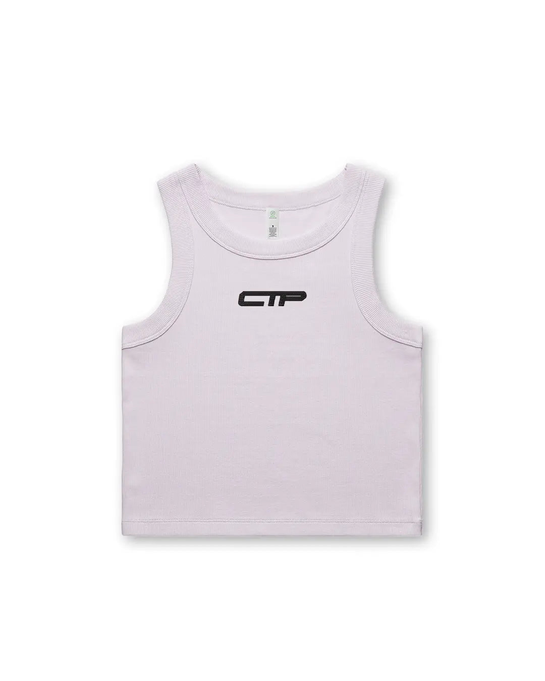 RIB CROP TANK IN ORCHID MIST COVERTHEPUMP