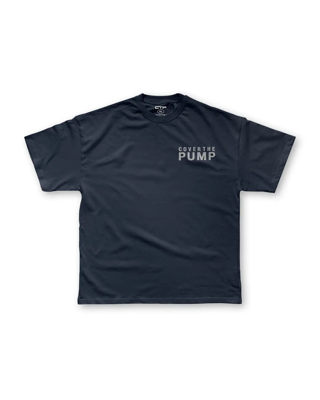UNCROWNED OVERSIZED TEE IN NAVY COVERTHEPUMP