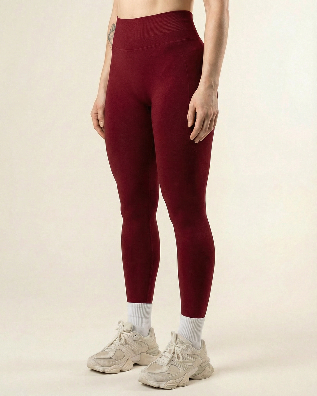 CTP “VEGA” SEAMLESS SCRUNCH LEGGINGS IN CRIMSON COVERTHEPUMP