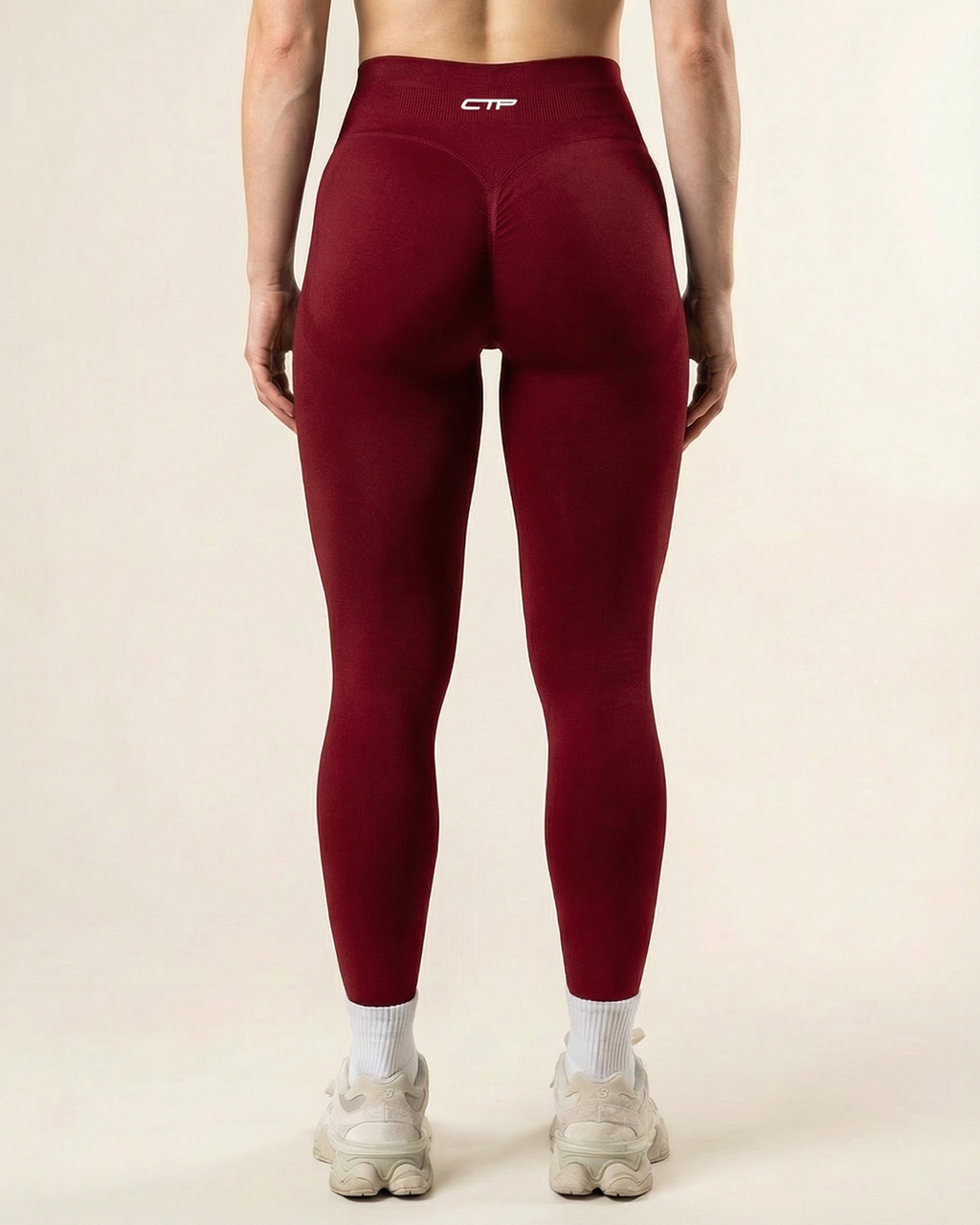 CTP “VEGA” SEAMLESS SCRUNCH LEGGINGS IN CRIMSON COVERTHEPUMP